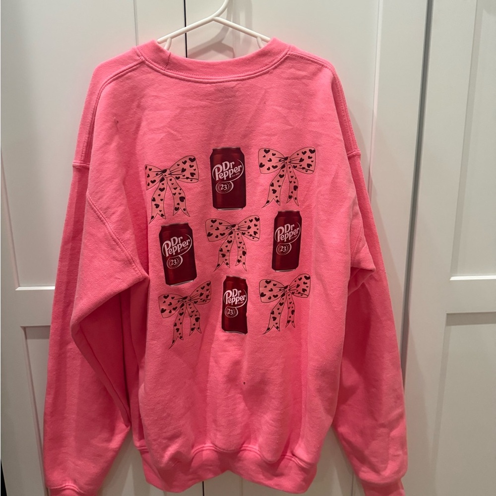 Gildan Pink Dr Pepper Kids Sweater - Picture 2 of 2